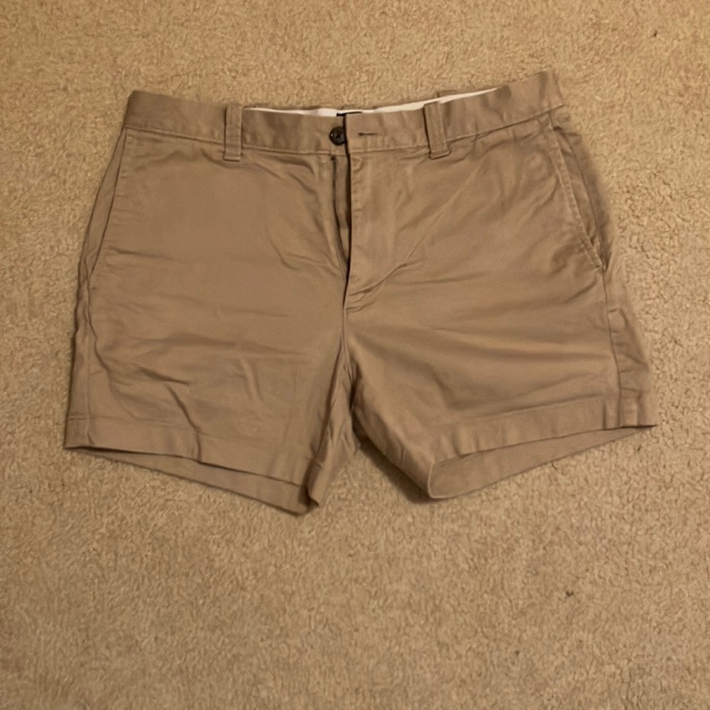 J. Crew Tan Flat Front Shorts Casual Style